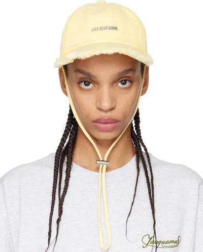 Jacquemus Yellow 'the Artichaut' Cap In 205 Pale Yellow