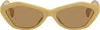 Jacquemus Yellow 'the Bambino' Sunglasses In Banana/ Matt Gold/ B