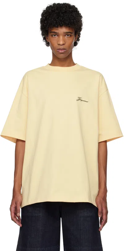Jacquemus Yellow 'the Haltères' T-shirt In 1jg Athletic Club Be