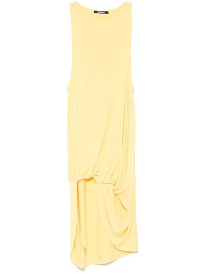 Jacquemus Yellow The Peplo Mini Dress