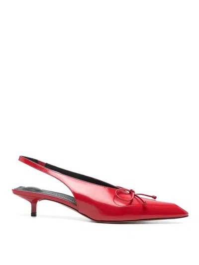 Jacquemus Women Les Slingbacks Cubisto B Kitten Heels In Red