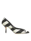 Jacquemus Les Escarpins Tourni 80 Striped Faux Raffia Pumps In Multi