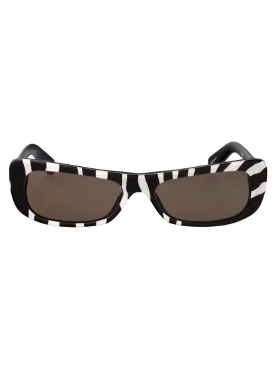 Jacquemus Capri Zebra-print Sunglasses In Black