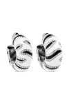 Jacquemus The Zebra Hoop Earrings With Rhinestones In Black