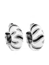 Jacquemus The Zebra Hoop Earrings With Rhinestones In Multi