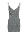 Jacquemus La Mini Robe Maille Zebra In Gray