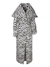 Jacquemus Caruso Zebra-jacquard Cotton Coat In Grey