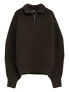 Jacquemus Zip-front Ribbed Cardigan In Green