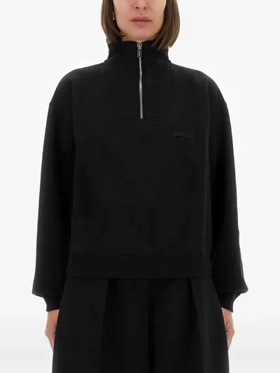 Jacquemus Zip-neck Sweater In Black