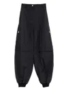 Jacquemus Relaxed Fit Trousers Featuring Side Zippers In Black