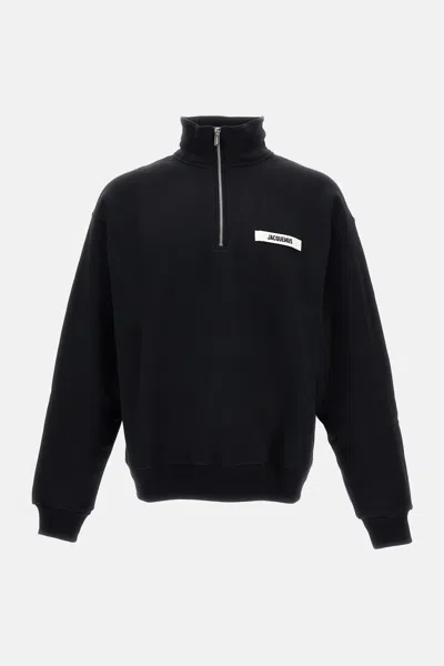 JACQUEMUS ZIP SWEATSHIRT LE CAMIONNEUR GROS GRAIN