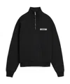 Jacquemus Mens High-neck Brand-patch Relaxed-fit Cotton-jersey Sweatshirt Black In Black