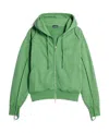 Jacquemus Zipped Clay Logo Sweatshirt In Green