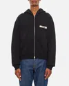 Jacquemus The Gros Grain Zip-up Hooded Sweatshirt In Black