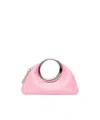 Jacquemus Calino Holder With Carabiner And Metallic Ring In Pink