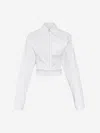 Jacquemus Shirt Le Chemise Mirada In White Cotton With Zipper In White