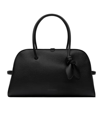 Jacquemus Zipper Shoulder Bag In Black