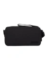 Jacquemus Le Cuerda Horizontal Black Messenger Bag With Logo Lettering Detail In Cotton Man In Black