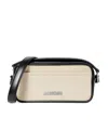 Jacquemus The Banetto Leather-trimmed Cross Body Bag In Neutral