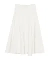 Jacquemus Flared Maxi Skirt. In White