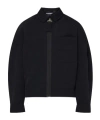 Jacquemus Black Zip-up Jacket With Tonal Logo Embroidery In Polyamide Man In Black