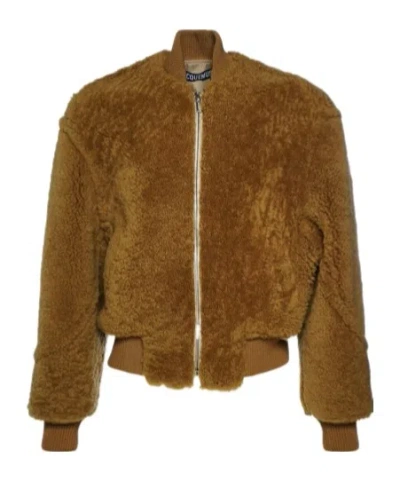 Jacquemus Zippered Leather Jacket In Multi
