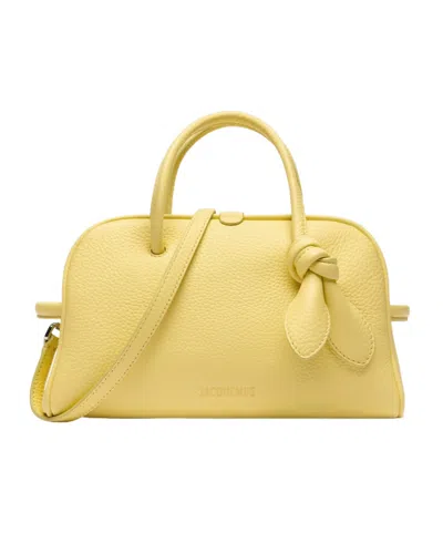 Jacquemus Zippered Shoulder Bag In Yellow