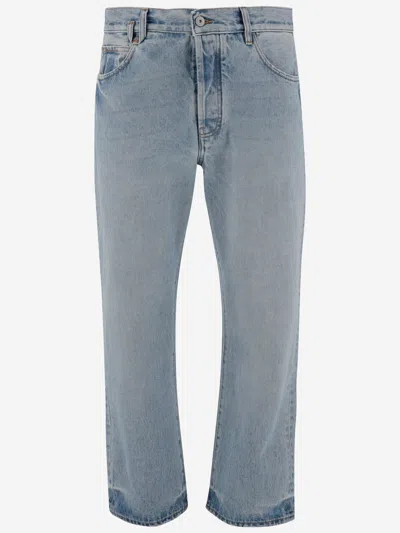 Jacquemus Blue Tapered Leg Cotton Jeans In Light Denim