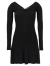 Jacquemus Womens Black Logo-plaque Slim-fit Knitted Mini Dress In Black