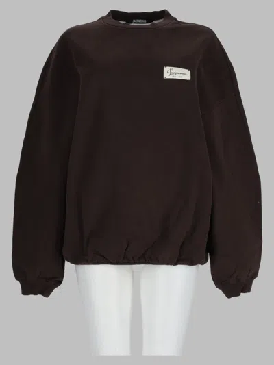 Jacquemus -style Cropped Sweatshirt In Multi