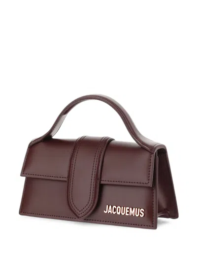 Jacquemus Le Bambino Mini Flap Bag In Burgundy