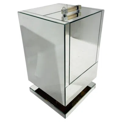 Pre-owned Jacques  Adnet Art Deco Mirrored Cocktail Cabinet Bar. In Brown