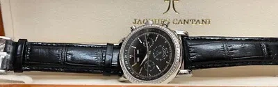 Pre-owned Jacques Cantani Men's Watch Automatic Eta Swiss 96 Diamonds Jc-935 Meridian