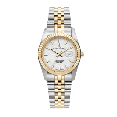 Jacques Du Manoir Gold / Silver  Ladies Inspiration Passion Duotone Watch With Grey Dial In Gold/silver