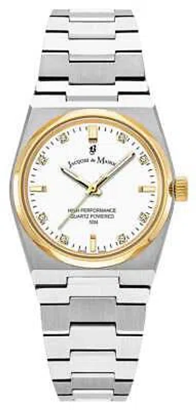 Pre-owned Jacques Du Manoir Horizon Crystal Quartz (31mm) White Dial / Stainless Jwl03605