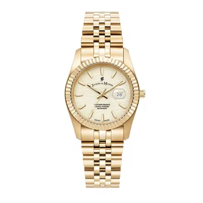Jacques Du Manoir Ladies Inspiration Passion Gold Tone Watch With Gold Dial