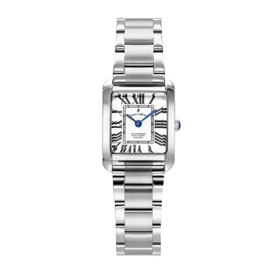 Jacques Du Manoir Women's Silver  Swiss Made Emily White Dial Stainless Steel Watch