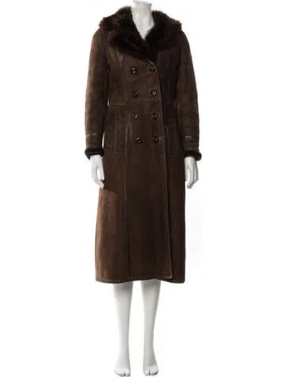 Pre-owned Jacques Ferber Shearling Coat In Brown
