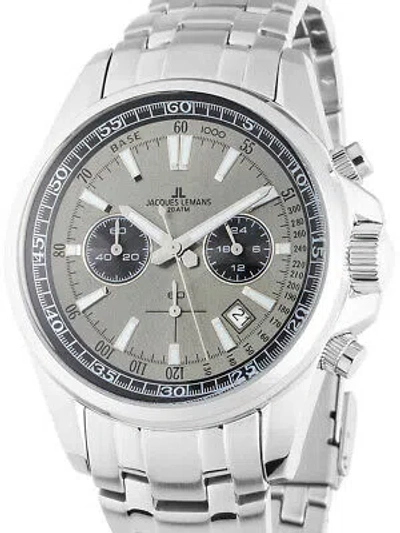 Pre-owned Jacques Lemans 1-2117za Liverpool Mens Chronograph 44mm 20atm
