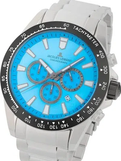 Pre-owned Jacques Lemans 1-2140k Liverpool Chronograph Mens Watch