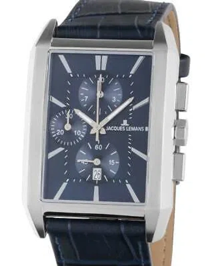 Pre-owned Jacques Lemans 1-2161.1c Torino Squarer Mens Chronograph 34mm