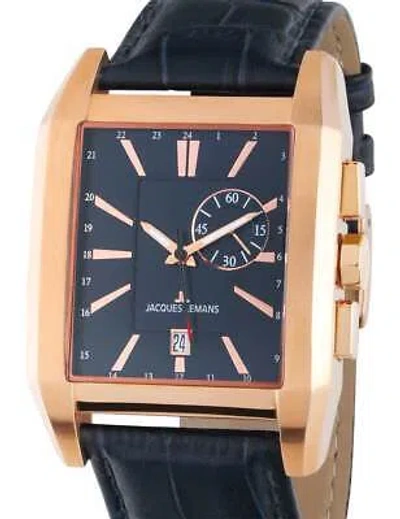 Pre-owned Jacques Lemans 1-2162d Torino Square Mens Watch 38mm 5atm