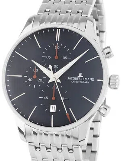 Pre-owned Jacques Lemans 1-2163h London Mens Chronograph 40mm 5atm