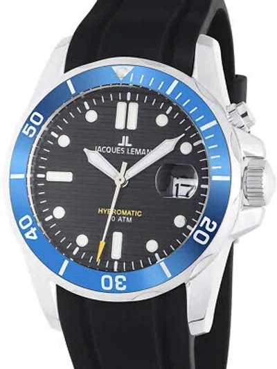 Pre-owned Jacques Lemans 1-2170d Hybromatic Diver Mens Watch 41mm 20atm