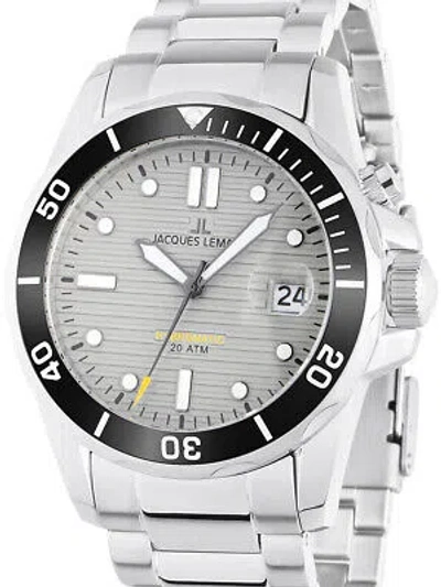 Pre-owned Jacques Lemans 1-2170h Hybromatic Diver Mens Watch 41mm 20atm