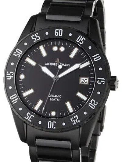 Pre-owned Jacques Lemans 42-10d Liverpool Ceramic Mens Watch 42mm 10atm