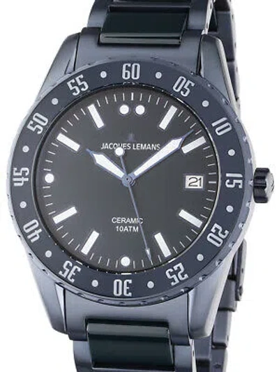 Pre-owned Jacques Lemans 42-10e Liverpool Ceramic Mens Watch 42mm 10atm
