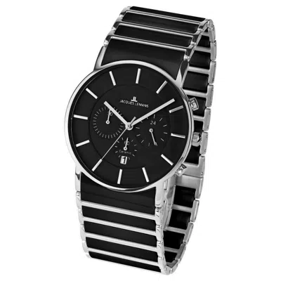 Pre-owned Jacques Lemans Men's  York 1-1815a Black Ceramic And Stainless Steel Watch