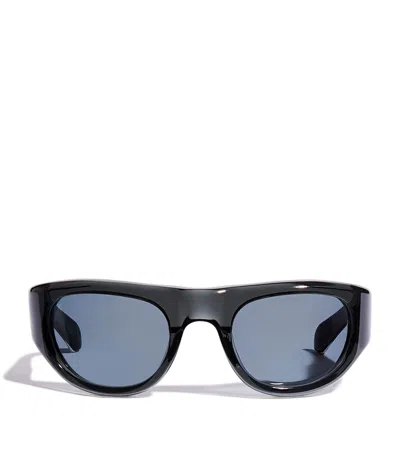 Jacques Marie Mage Acetate Clyde Oval Sunglasses In Black