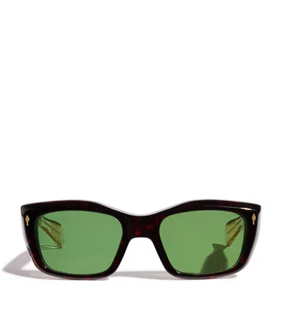 Jacques Marie Mage Acetate Corniche Sunglasses In Brown